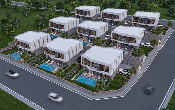 Four-bedroom villas for sale in Erdemli, Mersin