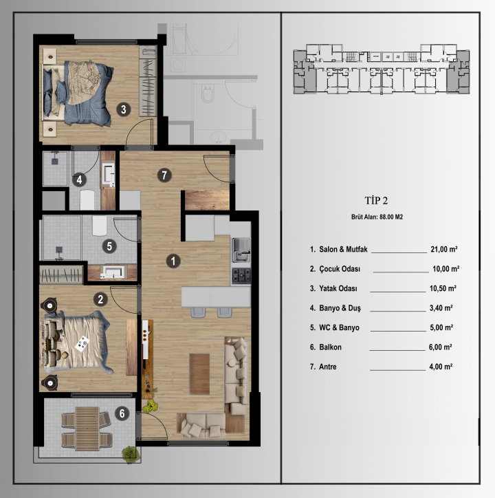 Mersin’de Satılık Modern 1+1 & 2+1 Daireler – Deniz Manzaralı, Zengin Olanaklarla
