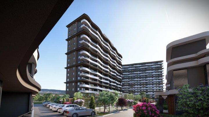 Moderne 1+1 en 2+1 appartementen te koop met zwembad en fitness in Mersin