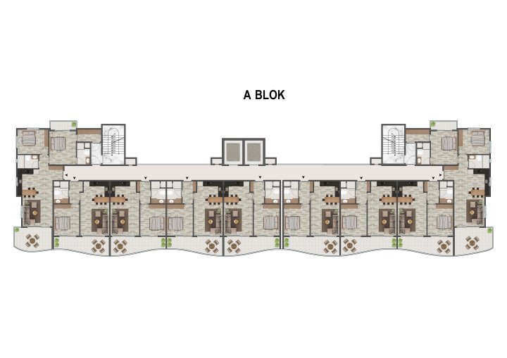 Mersin'de Satılık Modern 1+1 ve 2+1 Daireler - Havuz, Fitness ve Sosyal Olanaklar