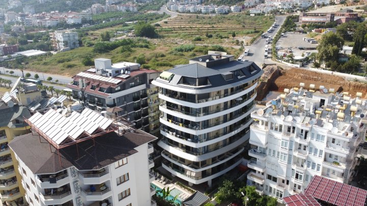 Fully Furnished 1+1 Apartment with Pool View in a Modern 2023 Residence in Alanya