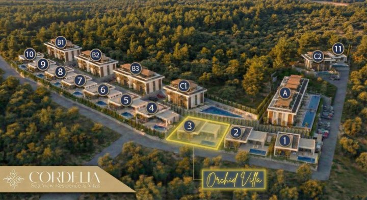 Orchid Villa – prabangi 3+1 vila su panoraminiu jūros vaizdu pardavimui Šiaurės Kipre