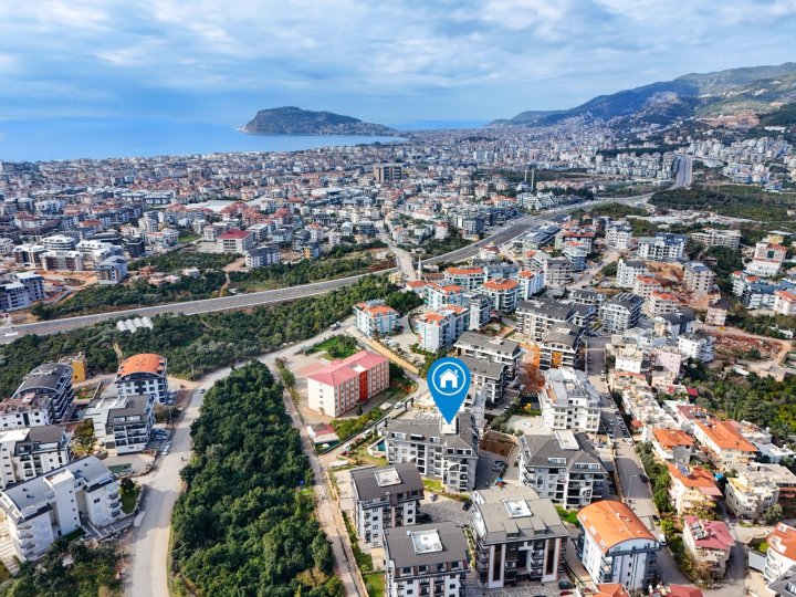 Furnished 1+1 Apartment for Sale in Oba, Alanya