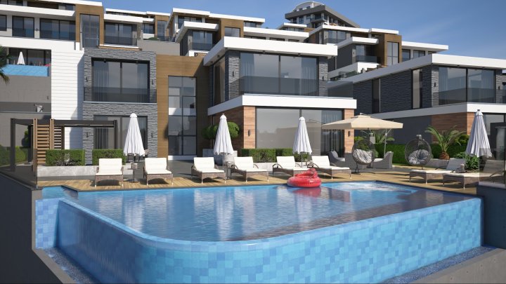 Villa For Sale in Alanya Kargicak with Pool and Sea View