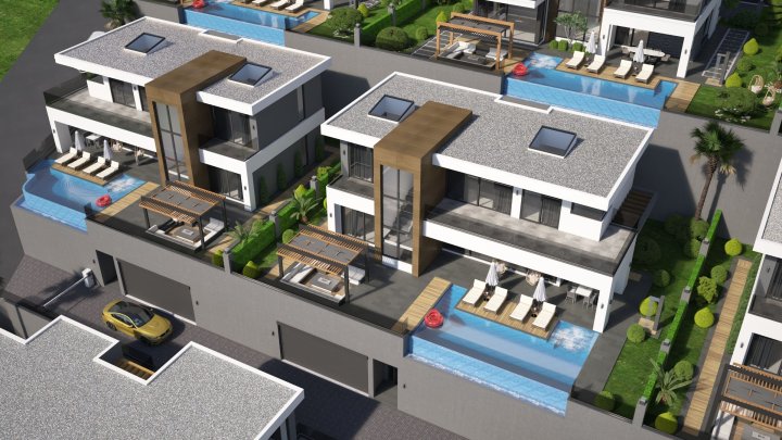 Villa For Sale in Alanya Kargicak with Pool and Sea View