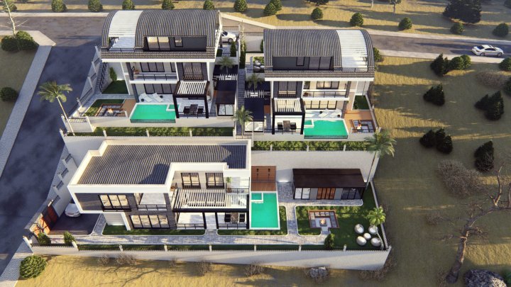Sea View Villa in Bektas, Alanya with 2-3 Bedrooms For Sale