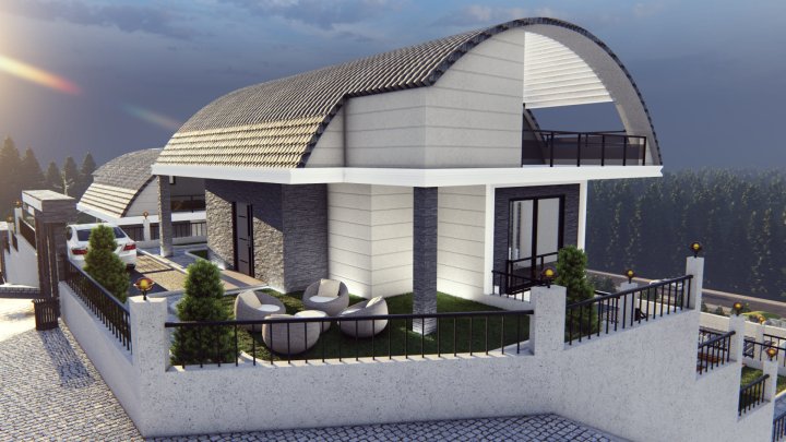 Sea View Villa in Bektas, Alanya with 2-3 Bedrooms For Sale