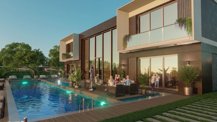 Smart Home Villa Til Salg med By- og Naturudsigt i Buyukcekmece, 7 eller 6 Soveværelser