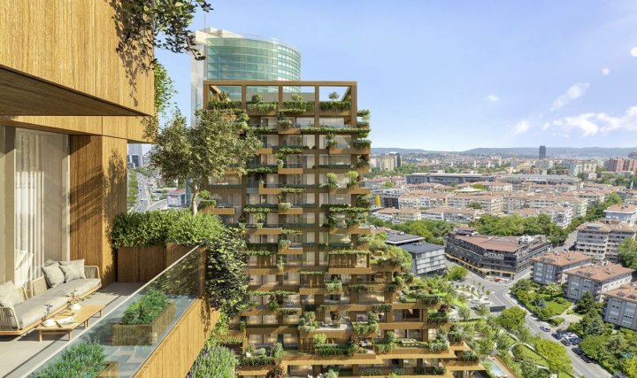 Ylelliset kaupungin keskusta-asunnot Besiktasissa, Istanbulissa yksityisellä uima-altaalla