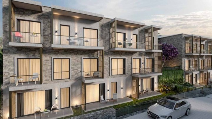 Maisons avec belle vue sur la mer à Bodrum, Mugla 