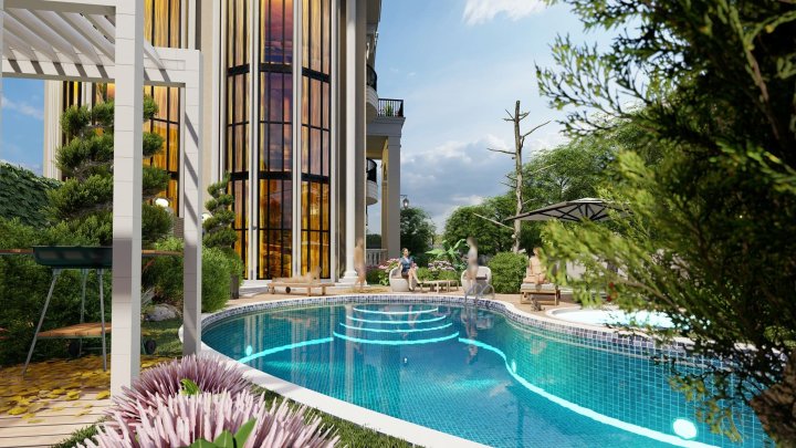 Arkitektonisk betagende villaer i Ekinoba