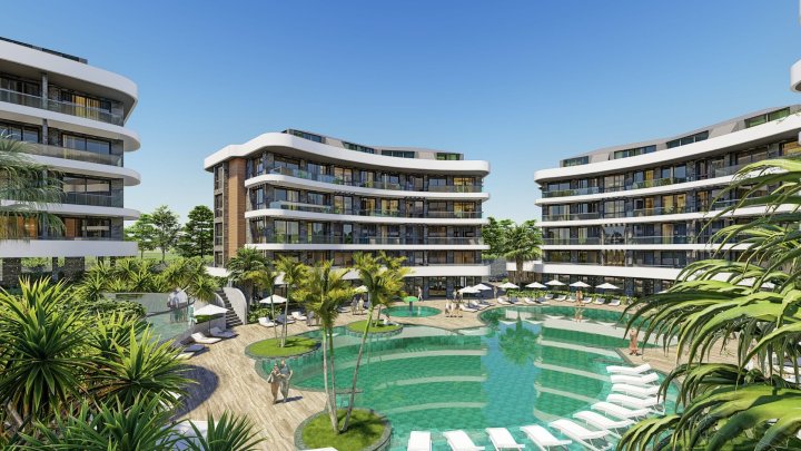 Mieszkanie w Obie, Alanya z basenem i 1 do 5 sypialniami na sprzedaż