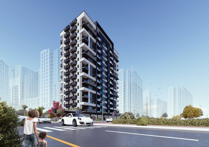 Mezitli, Mersin'de Şehir ve Deniz Manzaralı 3+1 Daire