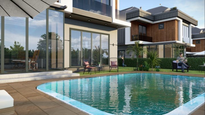 Sea View Villa i Beylikduzu, Istanbul med privat pool og 7 soveværelser til salg