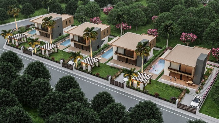 Charmerende 4-værelses villa med pool, 150 m fra stranden i Mersins Erdemli-distrikt