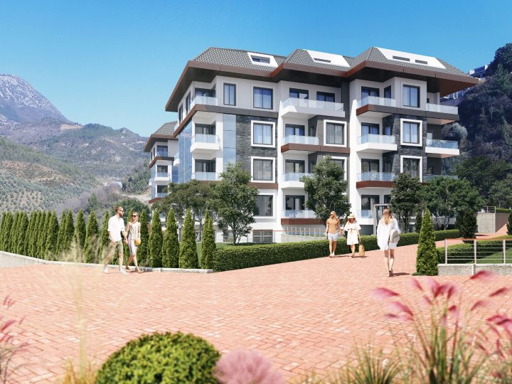 Alanya Kargıcak'ta Deniz Manzaralı 1+1,2+1 ve 3+1 Daireler