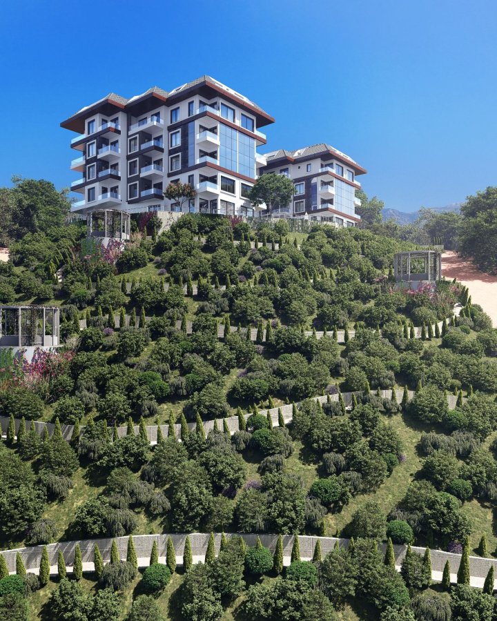 Alanya Kargıcak'ta Deniz Manzaralı 1+1,2+1 ve 3+1 Daireler