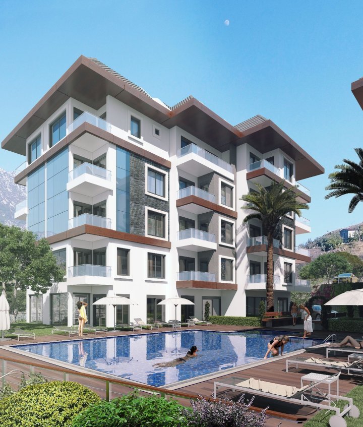 Alanya Kargıcak'ta Deniz Manzaralı 1+1,2+1 ve 3+1 Daireler