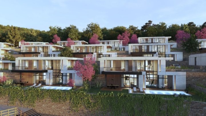 Villas familiales incroyablement modernes à Bodrum, Mugla