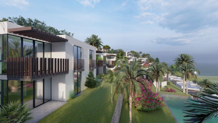 Maison de ville 1 chambre à vendre avec vue sur la mer à Bodrum