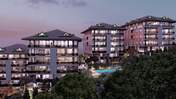 Moderne Istanbul Uskudar-lejligheder med by- og havudsigt: Til salg