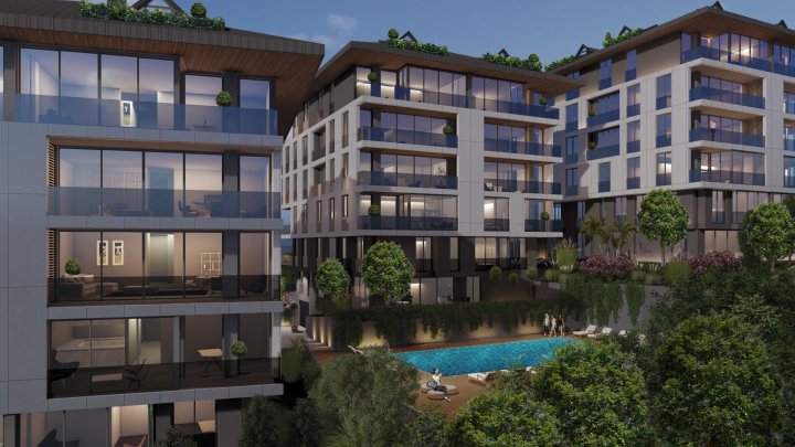 Moderne Istanbul Uskudar-lejligheder med by- og havudsigt: Til salg