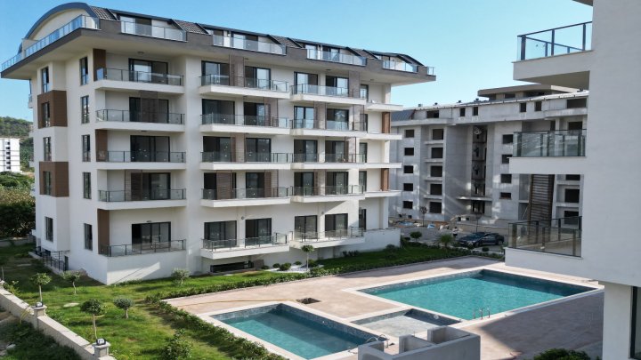 Kargıcak, Alanya'da Havuzlu 1+1 Satılık Daire
