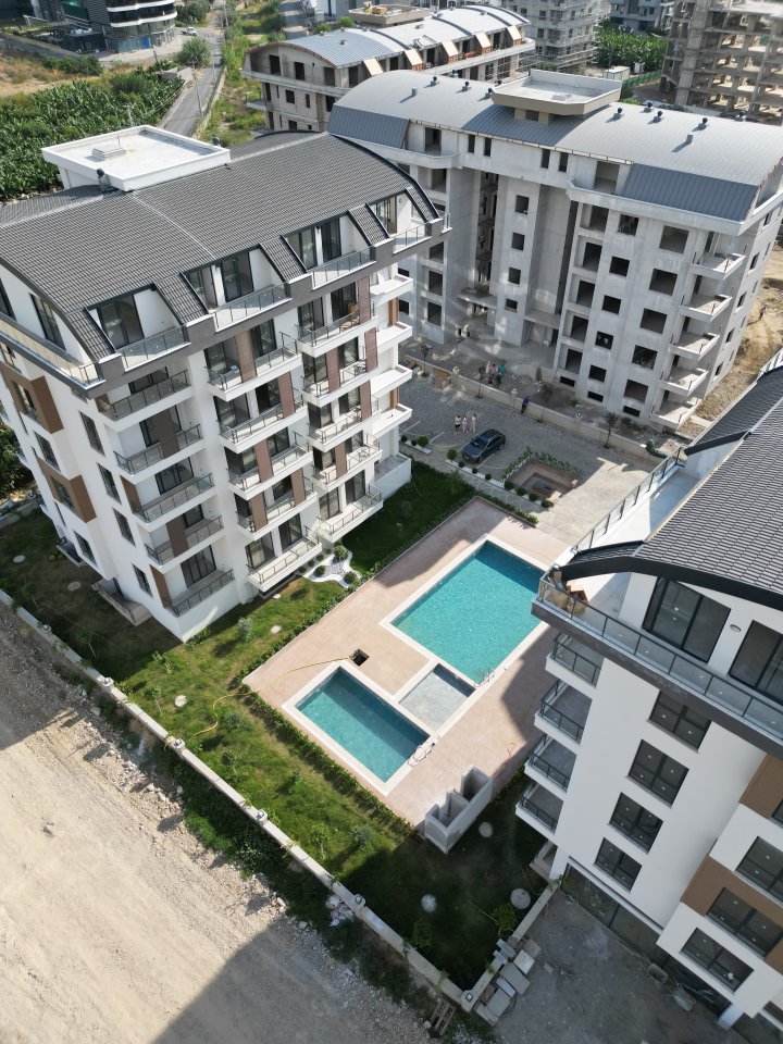 Kargıcak, Alanya'da Havuzlu 1+1 Satılık Daire
