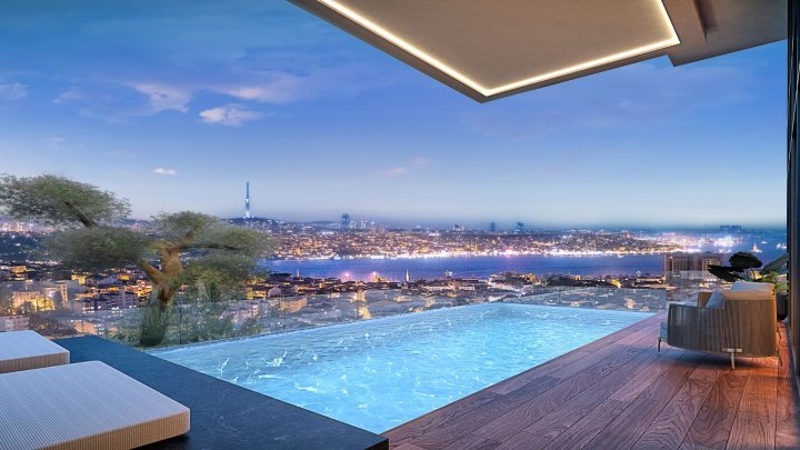 Apartamento à Venda em Şişli, Istambul com Cidadania e Instalações de Piscina