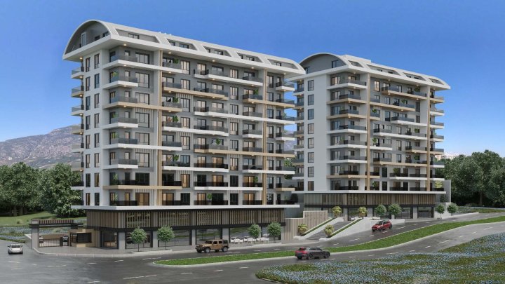 Apartamenty w Alanyi Mahmutlar na sprzedaż z planem płatności, 1-3 sypialnie z nowoczesnymi udogodnieniami