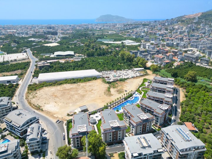 Apartments in Alanya Oba mit Zugang zum Pool und 1, 2, 4 Schlafzimmern zu verkaufen