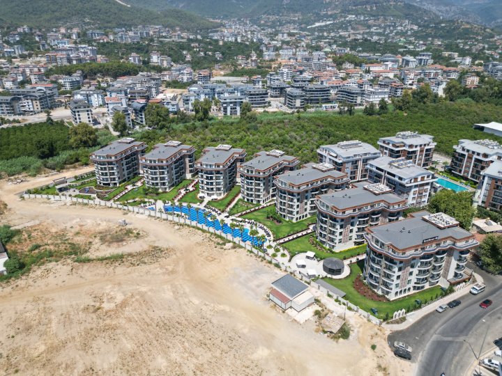 Apartments in Alanya Oba mit Zugang zum Pool und 1, 2, 4 Schlafzimmern zu verkaufen