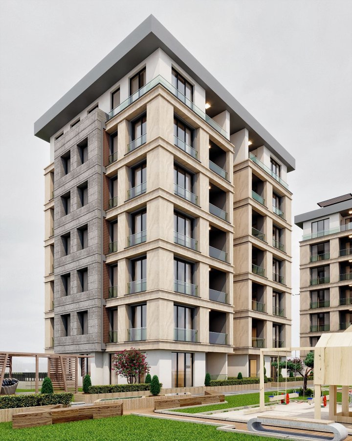 Esenyurt-lejlighed med indendørs parkering, 4 soveværelser til salg