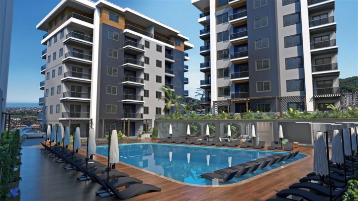 Apartament z widokiem na miasto i naturę na sprzedaż: 1-4 sypialnie w Alanyi