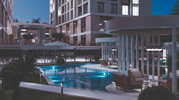 Istanbul Esenyurt-lejligheder med fitnesscenter og pool til salg: 2 og 3 soveværelser