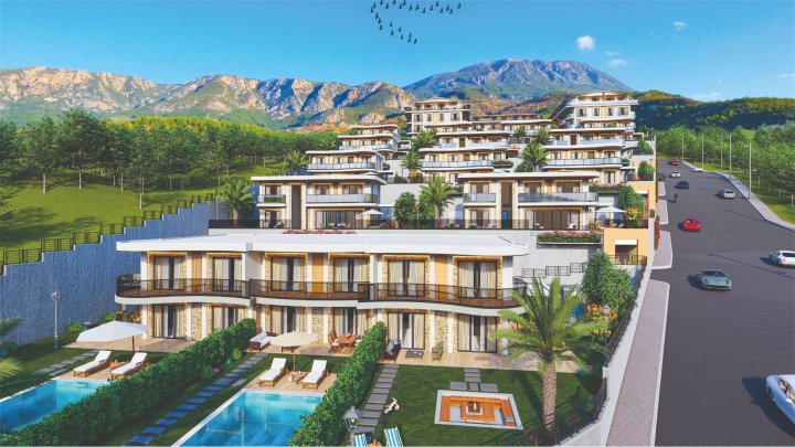 Invest in Alanya Kargicak's 1-4-8 Bedroom Apartments with Sea View and Citizenship