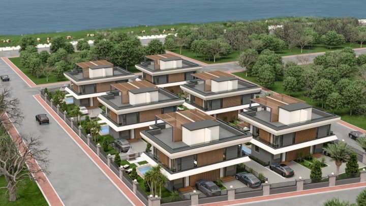 Mersin Erdemli Villa til salg: 3 soveværelser, privat pool, havudsigt