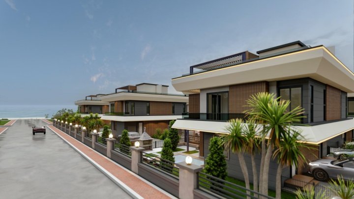 Mersin Erdemli Villa til salg: 3 soveværelser, privat pool, havudsigt