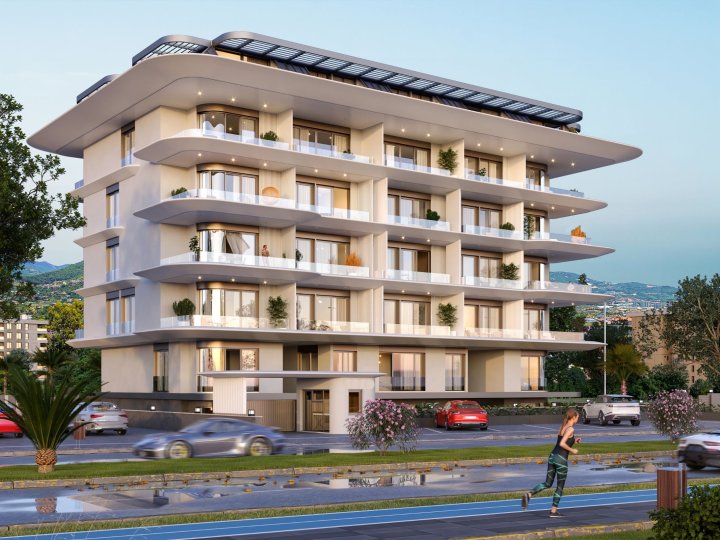 Apartamenty z widokiem na morze na sprzedaż w Kestel, Alanya – 1, 2, 3 sypialnie | Pierwsza linia do plaży