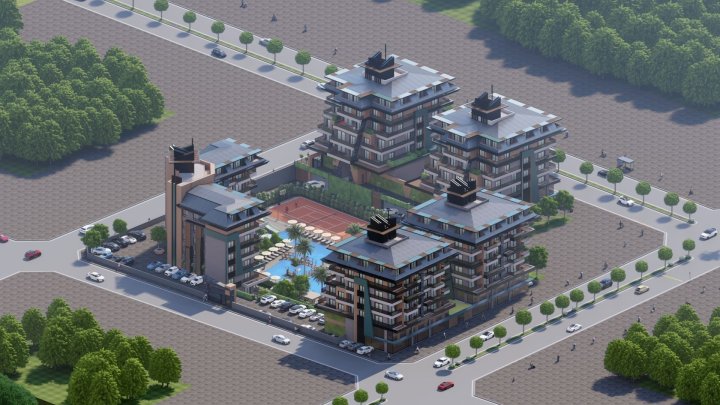 Investieren Sie in Alanya Kargicak: Apartments mit Pool in der Nähe des Meeres zum Verkauf verfügbar