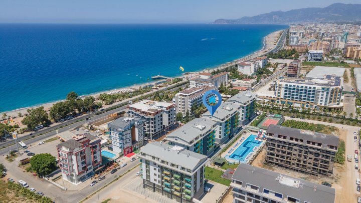 Luxe appartementen in een gloednieuw complex nabij de zee van Kargicak, Alanya