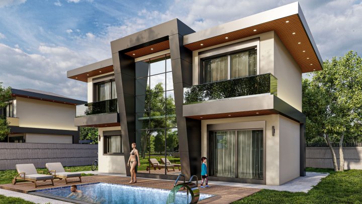 Antalya Serik'te golf kulübüne yakın geniş villalar