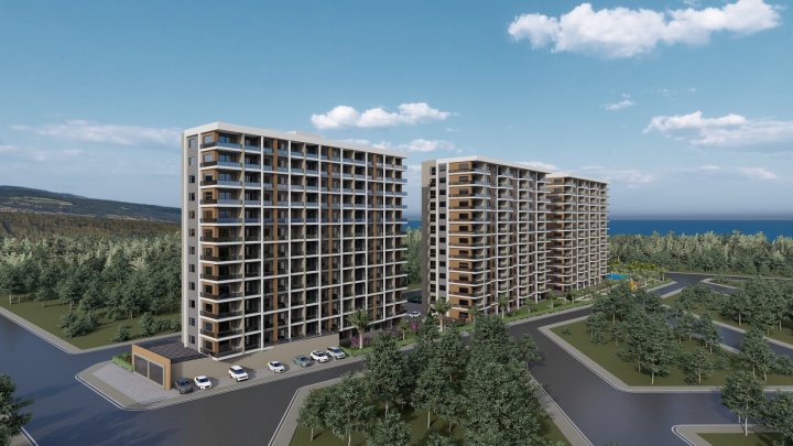 Zu verkaufen: Meerblickwohnungen in Erdemli, Mersin mit Schwimmbad und Fitnessraum