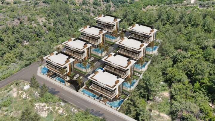 Luxury Villa for Sale in Alanya Oba with 3 or 6 Bedrooms and Gym