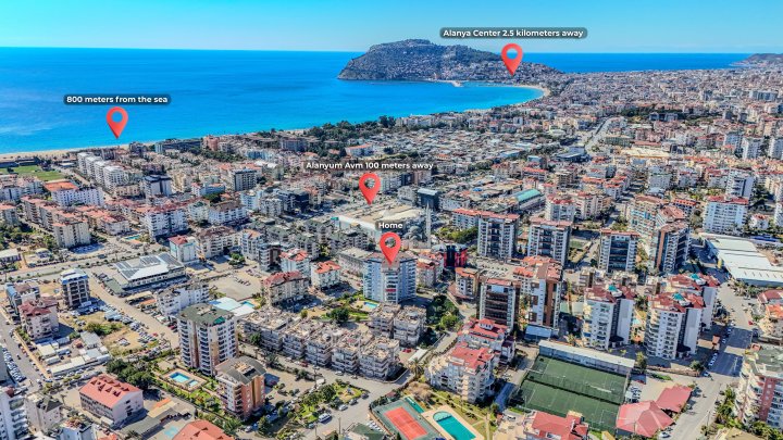Alanya Cikcilli: Invest in a 3-Bedroom Apartment Near the Beach and Pool