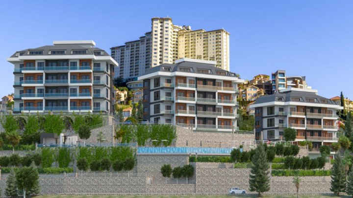 Apartments with 1-3 Bedrooms and Citizenship in Alanya Kargicak For Sale