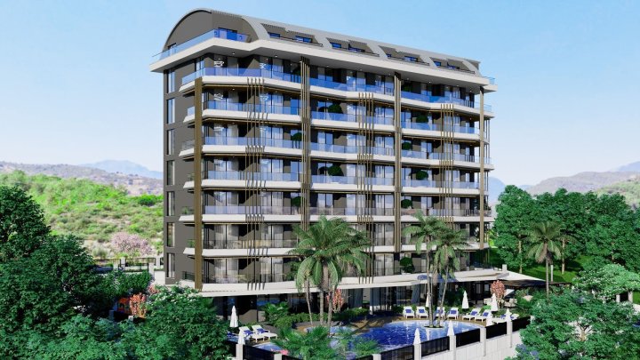 Demirtaş Alanya'da Satılık Havuzlu Site içerisinde 1+1,2+1 ve 3+1 Daireler 