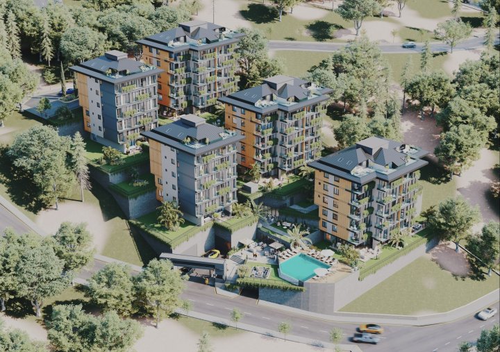 Istanbul Uskudar lejligheder til salg: statsborgerskab, swimmingpool og moderne faciliteter