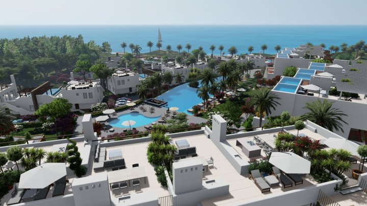 Горджоус қонақ үй стильіндегі пәтерлер Солтүстік Кипр, Киренияда.