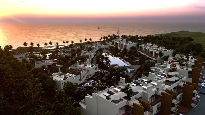 Горджоус қонақ үй стильіндегі пәтерлер Солтүстік Кипр, Киренияда.